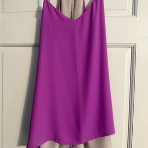 Express reversible tank top in Purple and Beige size small